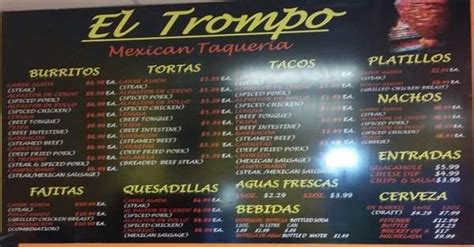 el trompo mexican taqueria menu|TAQUERIA EL TROMPO